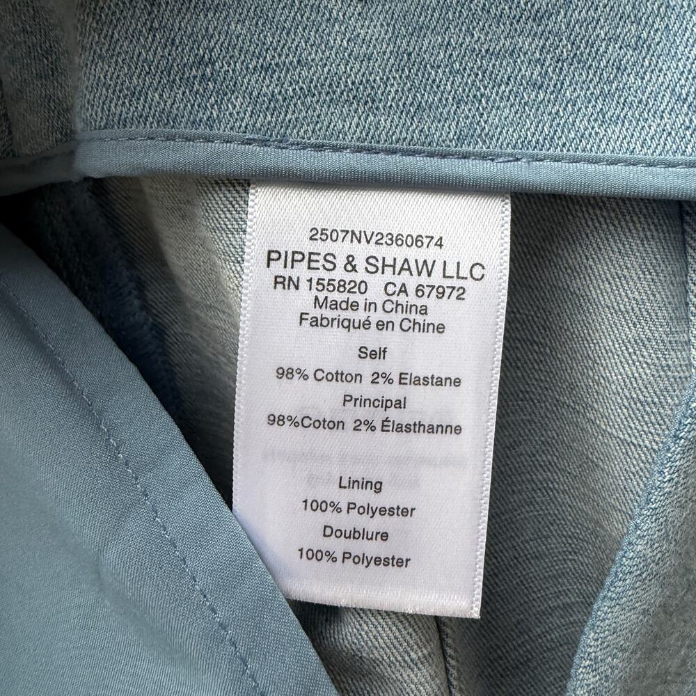 Veronica Beard Chambray Light Blue Bootcut Pants - Picture 5 of 6
